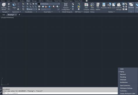 Painéis específicos do AutoCAD estão ausentes na faixa de opções do