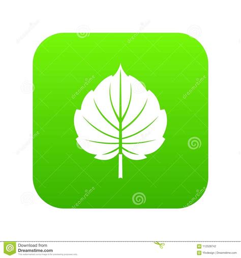 Verde Digital Del Icono De La Hoja Del Aliso Ilustraci N Del Vector