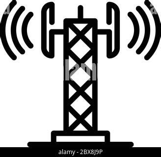 Gsm Tower Icon Outline Gsm Tower Vector Icon For Web Design Isolated