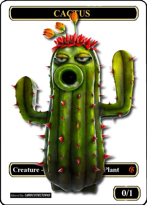 Plant 01 Cactus Mtg Token Magic The Gathering Cactus Plants