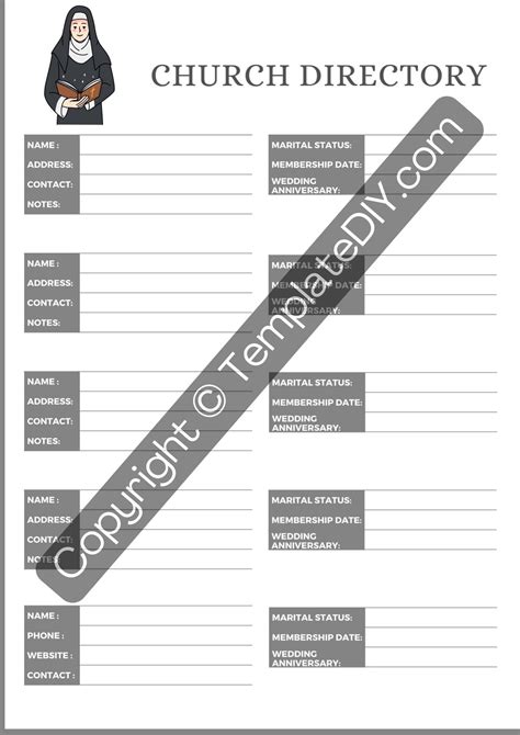 Church Directory Template Printable In Pdf Word And Excel