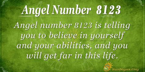 Angel Number 8123 Meaning Impact Your Life Positively SunSigns Org