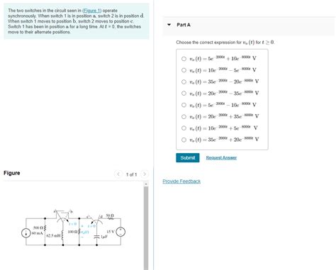 Solved The Two Switches In The Circuit Seen In Figure Chegg