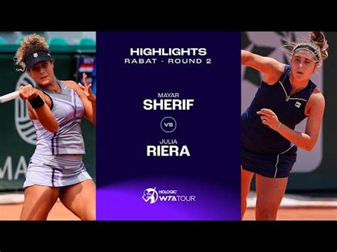 Mayar Sherif Vs Julia Riera 2023 Rabat Round 2 WTA Match