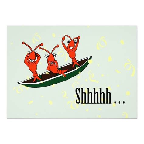 Cute Cajun Crawfish Surprise Party Invitations Zazzle Surprise