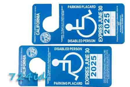 Ca Disable Parking Placard Id