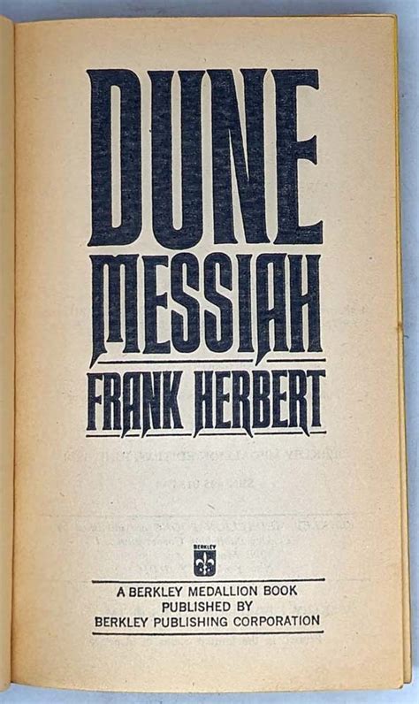 Dune Messiah Frank Herbert 1970 1st Pb Edition Golden Age