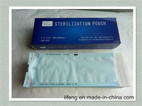 Self Sealing Pouches For Steam And Eo Indicator Sterilization China Sterilization Pouches And