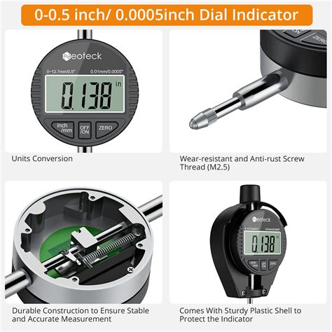 Neoteck Digitale Messuhr 50 160mm Bohrungsmessgerät Innenmeßgerät