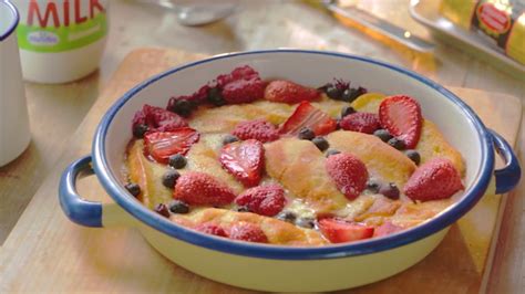 Summer Fruits Bread And Butter Pudding Youtube