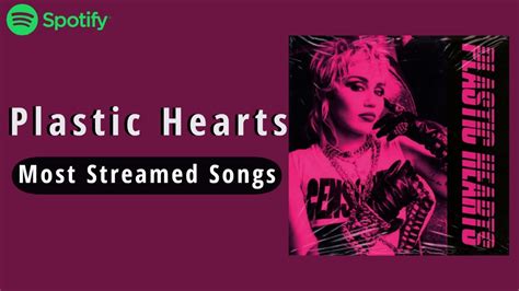 Miley Cyrus Plastic Hearts Album Most Streamed Songs Youtube