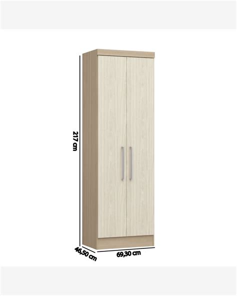 Riachuelo Guarda Roupa Modulado Infinity 2 Portas Nogueira Nudi Alr