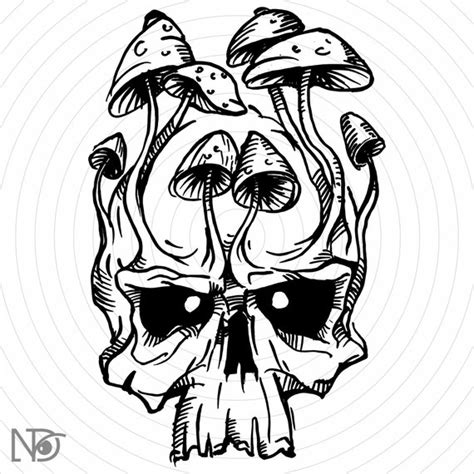 Mushrooms Skull Svg Made Of Magic Svg Magic Mushrooms Png Etsy