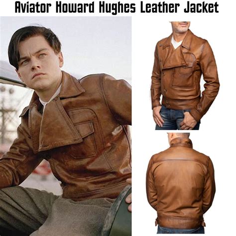 Aviator Leonardo Dicaprio Brown Howard Hughes Jacket Famous Jackets