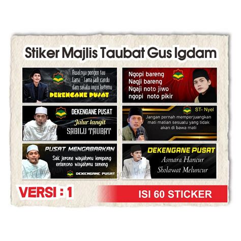 Jual Stiker Gus Iqdam Sticker Sabilut Taubat St Nyel Stiker Dekengan Pusat Shopee Indonesia