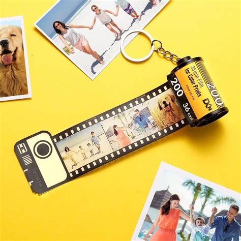 Personalized Film Roll Keychain Custom Photo Album Camera Etsy