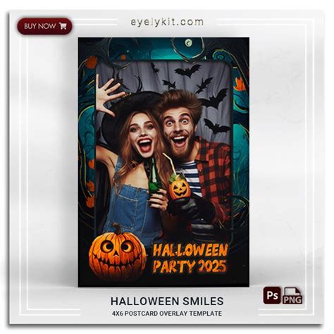 Horror Scary Photo Booth Halloween Overlay Frame