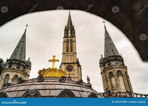 Sanctuary Of Our Lady Of Lourdes Editorial Stock Image Image Of Holy