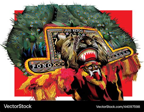 Reog Ponorogo Royalty Free Vector Image Vectorstock