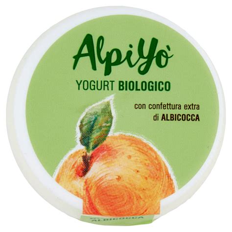 AlpiYò Yogurt Biologico con confettura extra di Albicocca 125 g