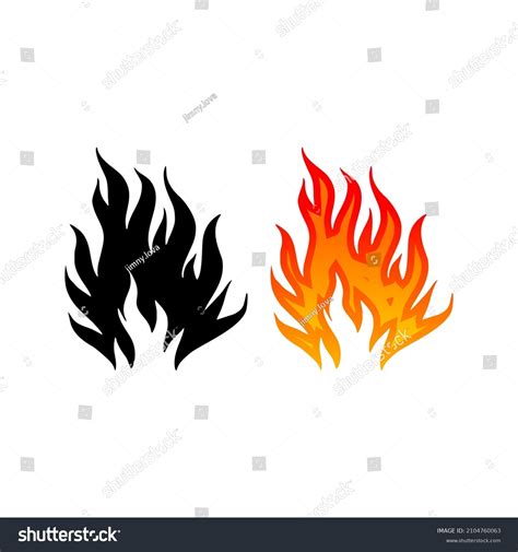 Fire Flames Set Vector Icons Vector Stock Vector Royalty Free 2104760063 Shutterstock