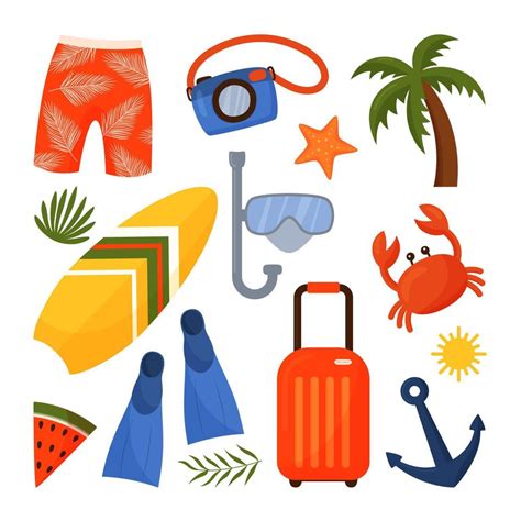 Summer Vacation Clip Art 22516231 Vector Art At Vecteezy