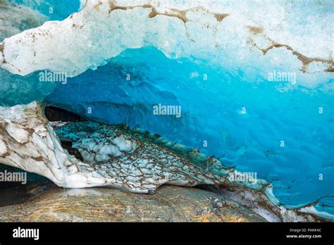 Blue ice cave of Svartisen Glacier, Norway Stock Photo - Alamy