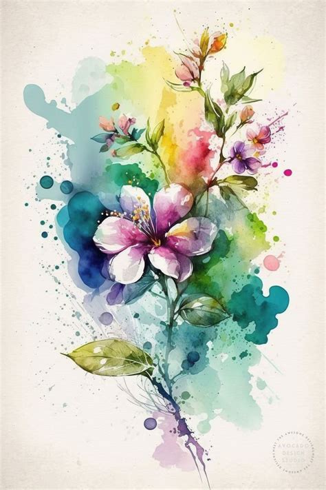 Spring Has Come In Flower Art Painting Watercolor Flower Art