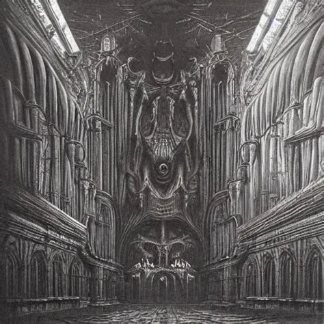 Biomechanical Cathedral H R Giger Stable Diffusion