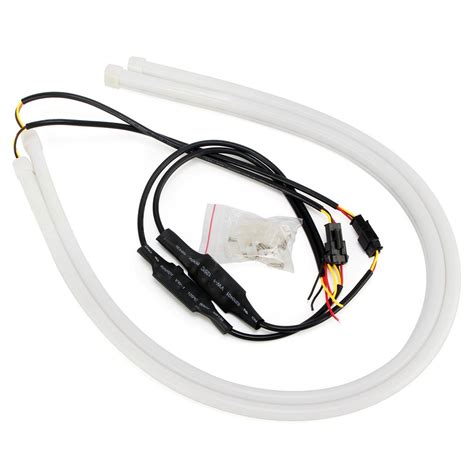 Buy 60CM White Amber Switchback DRL Flexible LED Tube Strip Style