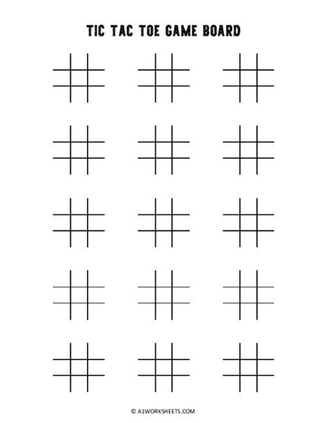 Tic Tac Toe Board Printable Pdf