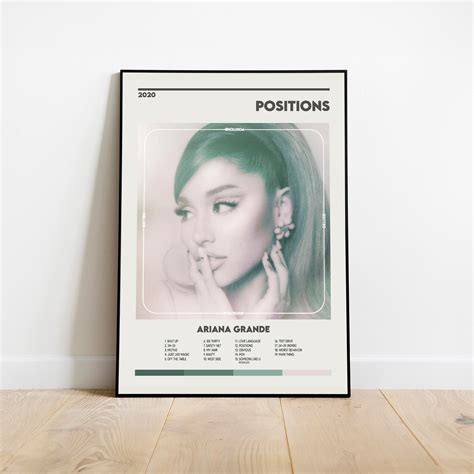 Ariana Positions Album Cover Poster, Minimalist Album Cover Poster sold ...