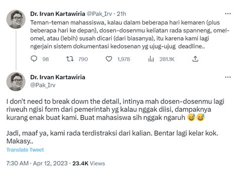 COLLE On Twitter Cm Tweet Ini Lewat Stlh Dosenku Marah Hnya Krn