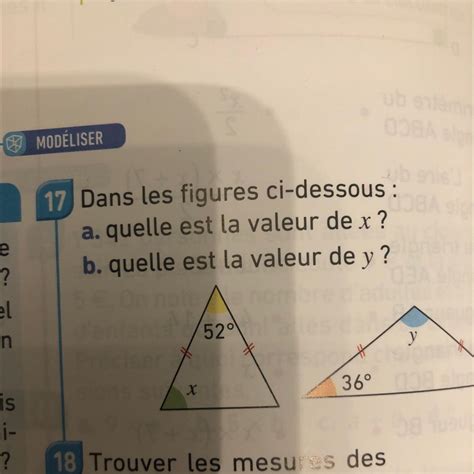 17 Dans Les Figures Ci Dessous A Quelle Est La Valeur De X B Quelle