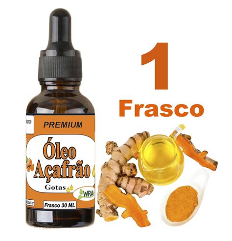 Óleo de Açafrão Natural 30 ml WRA Produtos Naturais e Suplementos