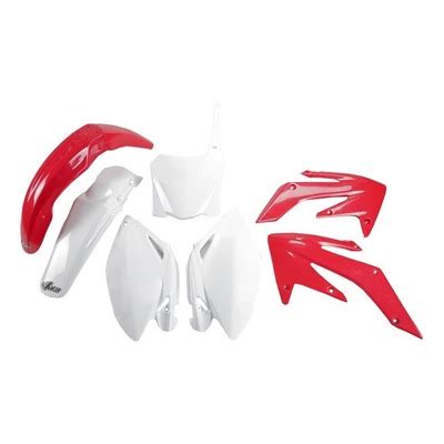 Kit Plastique Ufo Honda Crf R Rouge Blanc Couleur Origine