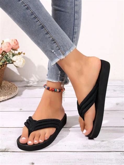 Mujer Chanclas Minimalista Vuelta Moda Verano Moda Verano Moda Para