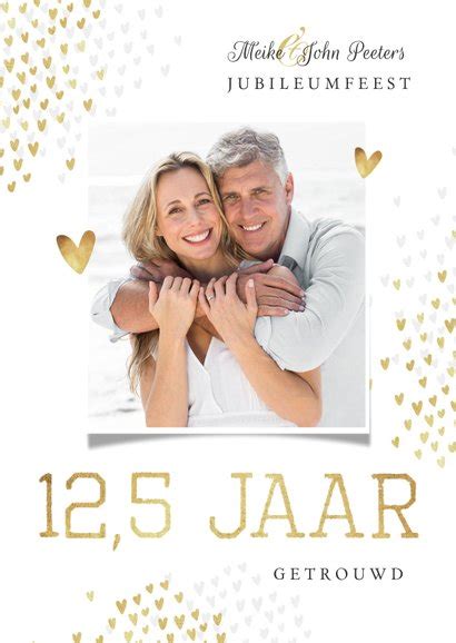 Jubileumfeest Uitnodiging Jaar Goud Kaartje Go