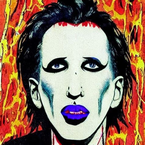 Stabilityai Stable Diffusion Soft Marilyn Manson In The Style Of