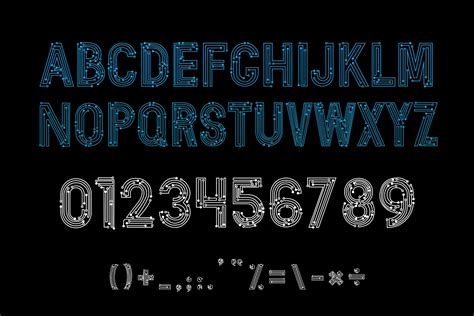 Electronic Circuit Font Electronics Fonts Printed Circuit Board Font E