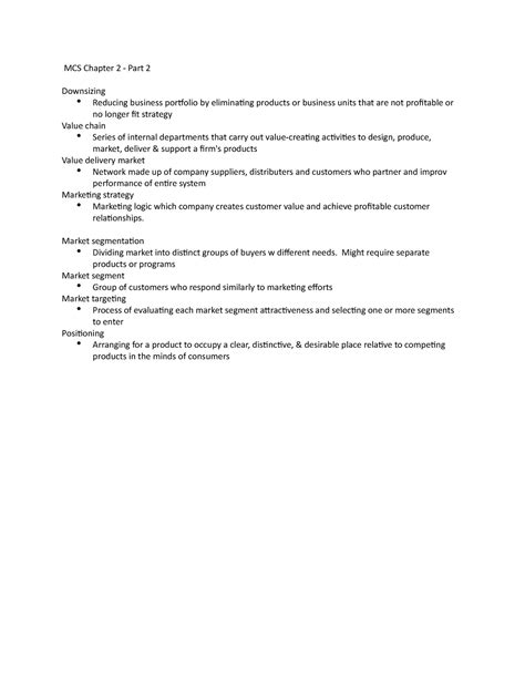 Mcs Chapter Mcs Ch B Notes Mcs Chapter Part