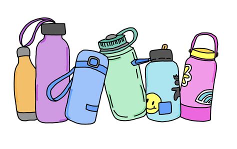 Cute, kawaii characters , water bottles,up pointing , speech - Clip Art ...