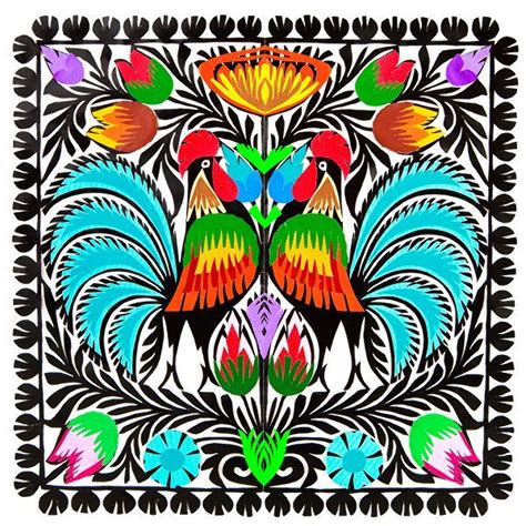 Wycinanka łowicka Polish Folk Art Textures Patterns Folk Art