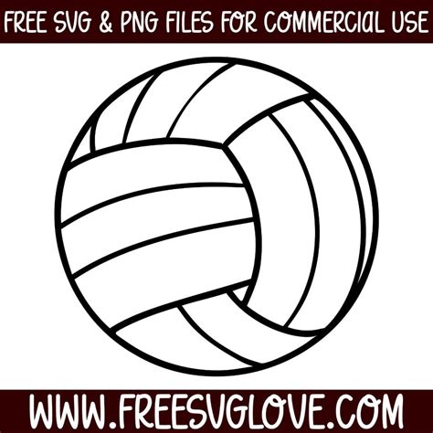 Volleyball Ball SVG Free SVG Love