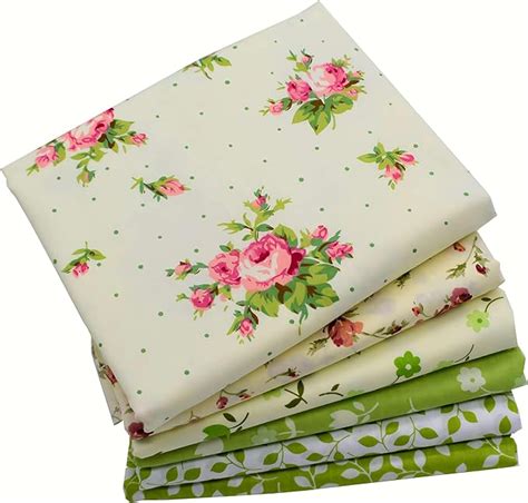 Inee Green Floral Fat Quarters Quilting Fabric Bundles