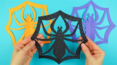 How To Make Paper Spider Web Easy Decoration For Halloween Paper