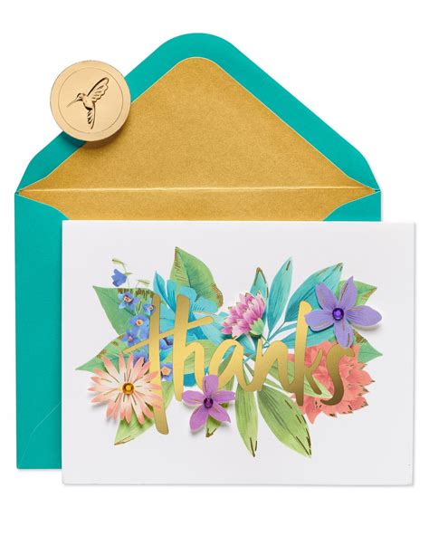 Botanical Floral Boxed Thank You Cards And Envelopes 8 Count Papyrus