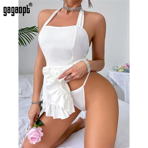 Gagaopt Cosplay Sheer Lace Dress Nun Fantasy Sexys Desire Hot Girl Sissy Tulle Erotic Lingerie