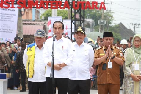 Jokowi Resmikan Pelaksanaan Inpres Jalan Daerah Di Tanjungbalai Sumut