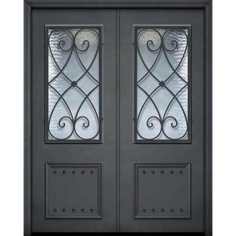 ESWDA 64x96 Exterior 96in ThermaPlus Steel Charleston 1 Panel 2 3 Lite